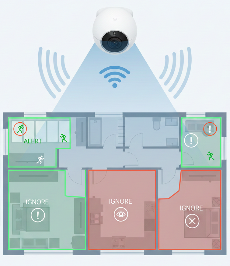 7 Errores al instalar cámaras de seguridad que pueden arruinar tu protección configuración correcta de zonas de detección en cámaras de seguridad